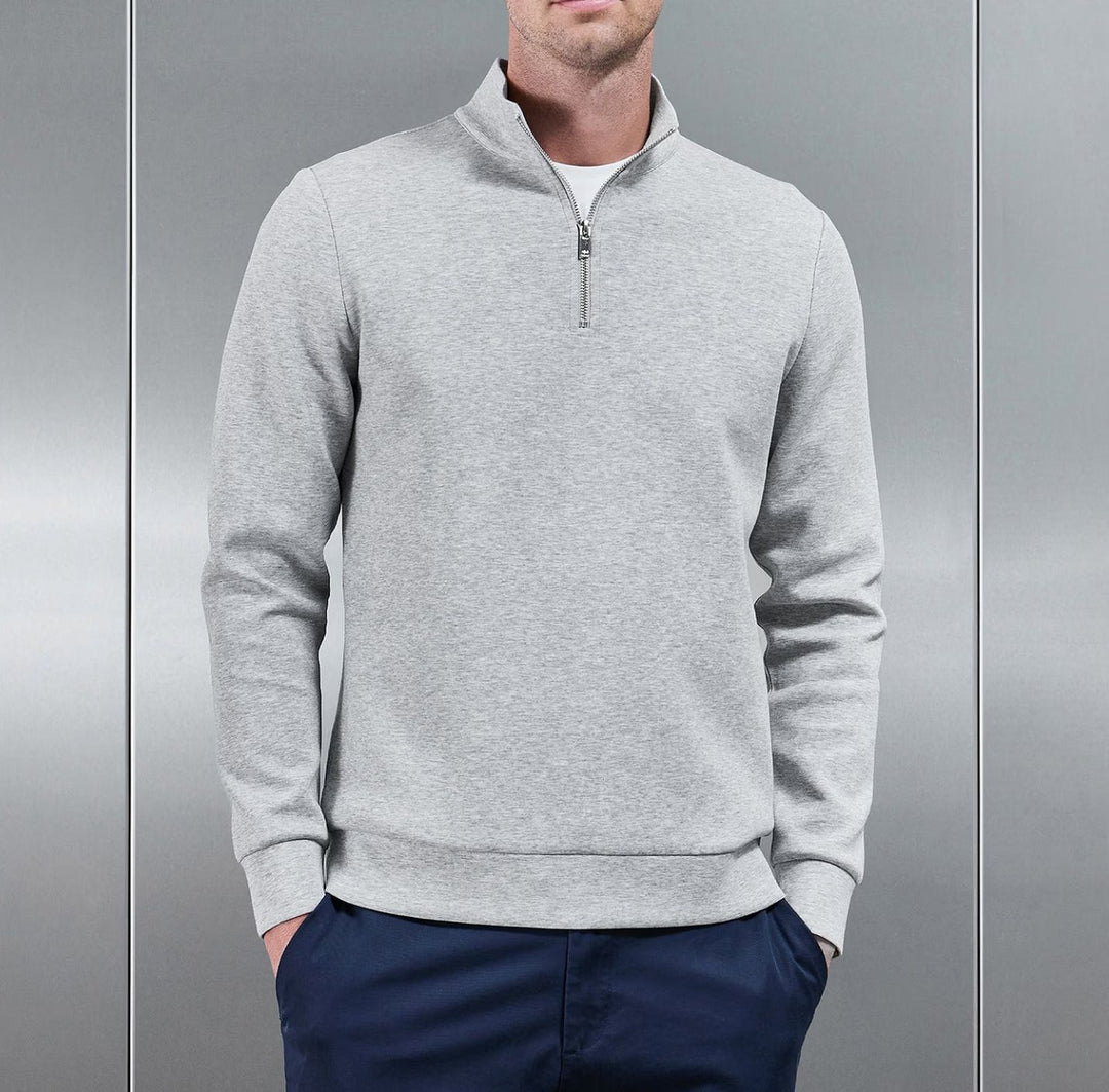 SAYU | Sudadera Media Cremallera de Punto Interlock