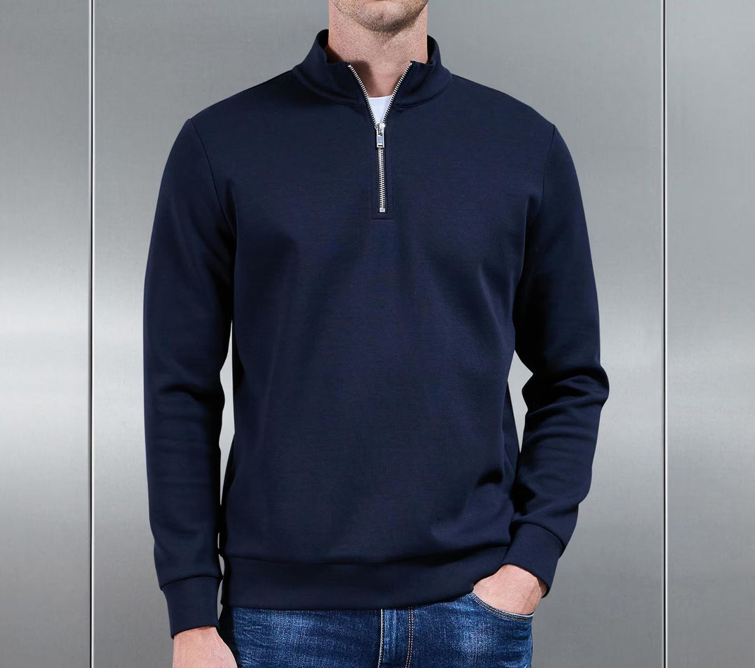 SAYU | Sudadera Media Cremallera de Punto Interlock