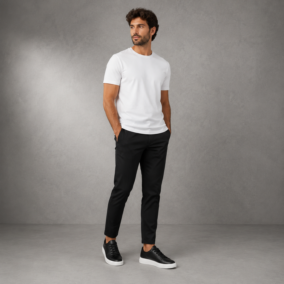 Sneaker Minimalista Negro +8cm
