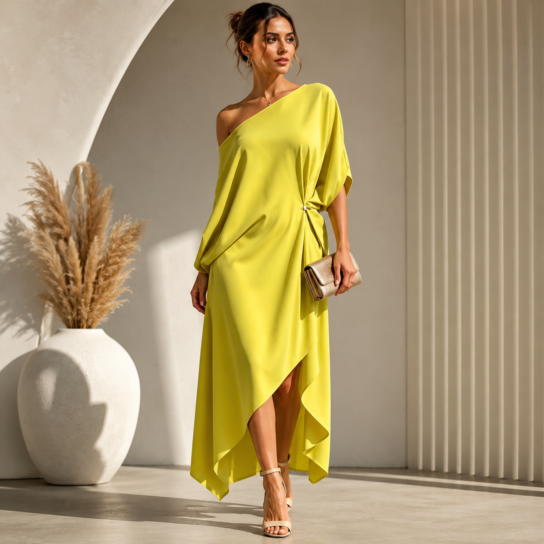 Camila – Vestido elegante asimétrico